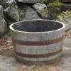 B&M Half Whisky Barrel Planter -Outdoor Garden Store 275115 half whisky barrel
