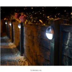Solar Powered Fence Light - Bronze -Outdoor Garden Store 286942 solar fence lights 2 1