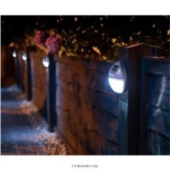 Solar Powered Fence Lights 10pk Silver - Cool White 7 Solar Powered Fence Lights 10pk Silver - Cool White -Outdoor Garden Store 286942 solar fence lights