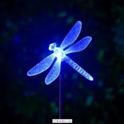 B&M Colour Changing Solar Stake Light - Dragonfly -Outdoor Garden Store 286951 colour changing stake solar light dragonfly