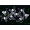 B&M 24 Solar LED Butterfly String Lights - White -Outdoor Garden Store 306895 solar powered 24 led string lights butterfly white1