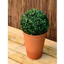 Solar Powered Topiary Ball - White LED 28cm -Outdoor Garden Store 3069331 hanging topiary night edit1