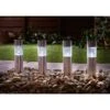 Solar Powered Mini Tube Post - White 6pk -Outdoor Garden Store 318854 White tube lights Edit