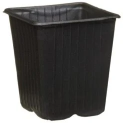 B&M Black Plant Pots 12pk
