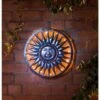 Solar Powered Metal Sun Wall Art -Outdoor Garden Store 319213 solar wall art1
