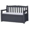 B&M Keter Eden 2-in-1 Bench Storage Set -Outdoor Garden Store 320978 keter eden 2in1 bench storage set