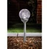 B&M Vegas XL Crackle Ball Post Lights 4pk - Chrome -Outdoor Garden Store 331186 signaturesolar 5 vegas crackle ball stake lights 2017 silver1