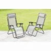 B&M Dakota Zero Gravity Relaxers - Grey 2pk -Outdoor Garden Store 331325 2 zero gravity relaxers grey 4