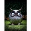 B&M Stone Effect Owl With Crystal Light Eyes -Outdoor Garden Store 331456 stone effect owl with crystal effectlight up eyes1