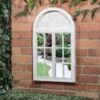 B&M Shutter Door Arched Garden Mirror -Outdoor Garden Store 331461 shutter door arched garden mirror1