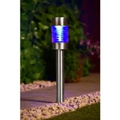 B&M Sicily XL Solar Post Lights 3pk -Outdoor Garden Store 341969 sicily 3pk xl post lights blue1