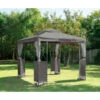B&M Luxury Steel Framed Gazebo 2.5m - Grey -Outdoor Garden Store 342233 gazebo grey