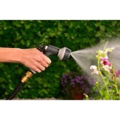 B&M Rolson Heavy Duty Expanding Hose & Gun 75ft -Outdoor Garden Store 342805 watering hose gun rolson 75ft 3