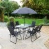 Milano Patio Set 8pc -Outdoor Garden Store 353311 milano basic 8pc garden patio set 6 seats