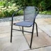 Dakota Stacking Bistro Chair -Outdoor Garden Store 353323 lisbon texteline stacking bistro chair