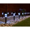 Solar Powered Black Post Lights - Cool White 15pk -Outdoor Garden Store 353602 15pk solar powered black post lights cool white led