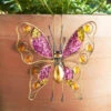 B&M Glitter Plant Pot Hook - Pink Butterfly -Outdoor Garden Store 353658 glitter butterfly pink
