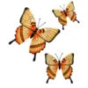 B&M Butterflies Wall Art 3pk - Orange -Outdoor Garden Store 353687 3pk butterflies wall art orange 2