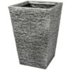 B&M Square Planter - Slate Effect 45cm -Outdoor Garden Store 365324 slate planter tall 45cm