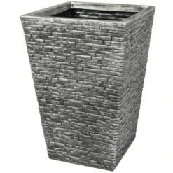 B&M Square Planter - Slate Effect 45cm