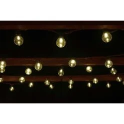 Solar Powered Bulb String Lights 50pk - Warm White 5 Solar Powered Bulb String Lights 50pk - Warm White -Outdoor Garden Store 366396 50pk clear bulb string lights warm white1