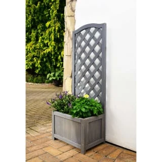 B&M Lattice Wooden Planter Grey - 118cm 3 B&M Lattice Wooden Planter Grey - 118cm