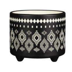 B&M Urban Eden Embossed Footed Planters 3pk - Black 9 B&M Urban Eden Embossed Footed Planters 3pk - Black -Outdoor Garden Store 366531 3pk urban eden plant pot on tripod stand black 3