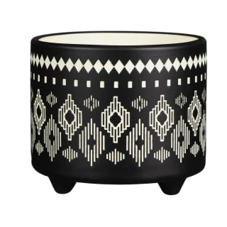 B&M Urban Eden Embossed Footed Planters 3pk - Black 5 B&M Urban Eden Embossed Footed Planters 3pk - Black - Image 3