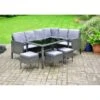 Sorrento Large Dining Rattan Effect Corner Set -Outdoor Garden Store 366649 sorrento large dining set rattan effect1