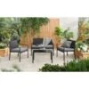 Bali Rattan Patio Set 4pc -Outdoor Garden Store 366652 379456 bali 4 piece sofa set 2