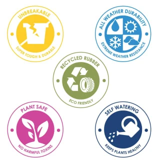 B&M Sonata Planter 33cm - Slate 7 B&M Sonata Planter 33cm - Slate - Image 5