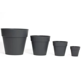 B&M Soho Pot Planter - Charcoal 28cm 4 B&M Soho Pot Planter - Charcoal 28cm - Image 2