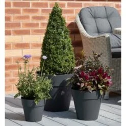 B&M Soho Pot Planter - Charcoal 28cm 9 B&M Soho Pot Planter - Charcoal 28cm -Outdoor Garden Store 378389 385058 381595 soho planter charcoal 38cm 28cm 17cm 4