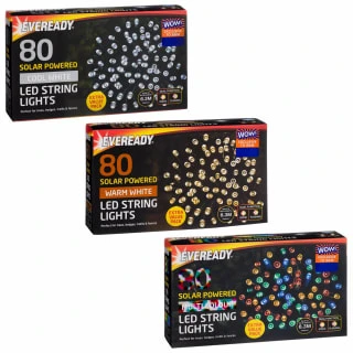Eveready Solar Powered LED String Lights 80pk - Cool White 5 Eveready Solar Powered LED String Lights 80pk - Cool White - Image 3