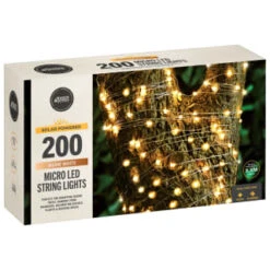 Solar Powered Micro LED Lights 200pk - Warm White -Outdoor Garden Store 379225 200 solar powered micro led string lights warm white 21