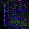 Solar Powered LED Curtain 180cm - 266 Multicolour Lights -Outdoor Garden Store 379243 180cm x 180cm solar powered led curtain 266 multi colour leds