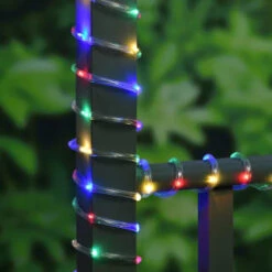 Solar Powered 10m Micro LED Rope Light - Multicolour -Outdoor Garden Store 379269 10m tube string light 100 multi colour leds