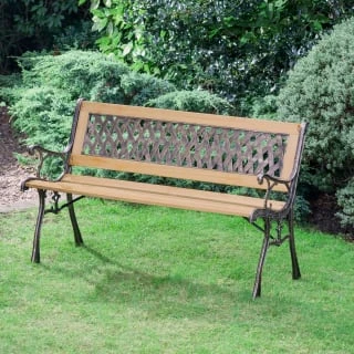 B&M Verona Wooden Garden Bench 3 B&M Verona Wooden Garden Bench