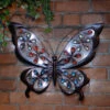 Solar Powered Metal Jewelled Butterfly Wall Art 1 Solar Powered Metal Jewelled Butterfly Wall Art -Outdoor Garden Store 379433 solar powered metal jewelled butterfly wall art cool white leds 2