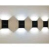 Solar Powered Up/Down Wall Light - White LED 4pk -Outdoor Garden Store 379453 4pk solar powered up down wall light cool white leds