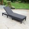 Bali Multi Position Lounger - Black -Outdoor Garden Store 379471 bali multi position lounger