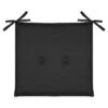 Luxury Seat Pads - Black 2pk -Outdoor Garden Store 379539 2pk shower resistant seat pads black
