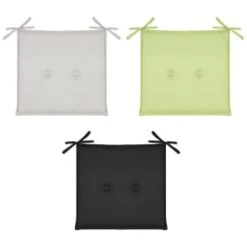 Luxury Seat Pads - Black 2pk -Outdoor Garden Store 379539 379624 393560 2pk shower resistant seat pads black 1