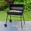 B&M Large Family Drum Barbeque With Lid -Outdoor Garden Store 379688 379555 large family drum barbeque with lid 2