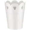 B&M Heart Tin Decorative Planter - Cream -Outdoor Garden Store 379762 simply garden small heart tin planter white