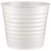 B&M Ribbed Matt Tin Planter - Cream -Outdoor Garden Store 379770 simply garden ribbed tin planter white