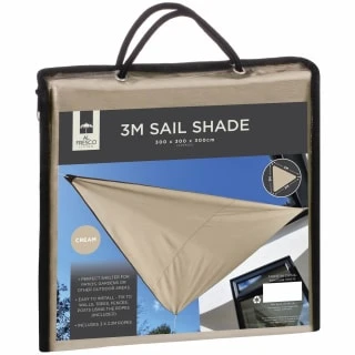 Sail Shade 3m - Cream 4 Sail Shade 3m - Cream - Image 2