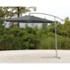 Deluxe Hanging Parasol 3m - Grey 1 Deluxe Hanging Parasol 3m - Grey -Outdoor Garden Store 379783 deluxe 3m grey hanging parasol