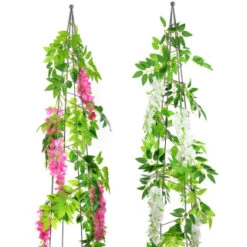 B&M Artificial Wisteria Garland 180cm - Pink -Outdoor Garden Store 379981 180cm artificial wisteria garland main