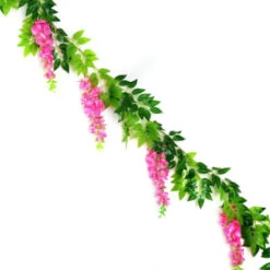 B&M Artificial Wisteria Garland 180cm - Pink -Outdoor Garden Store 379981 180cm artificial wisteria garland pink